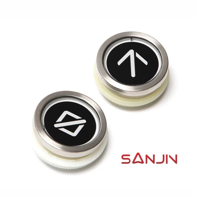 KONE elevator black push button